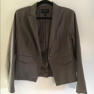 Banana Republic taupe one button blazer